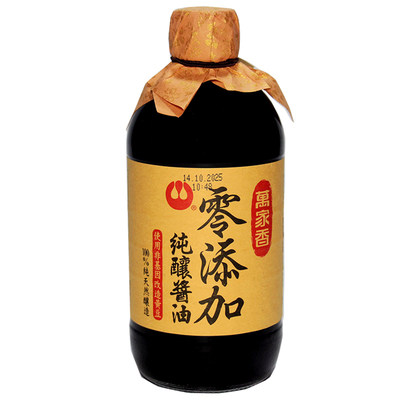 万家香纯酿造酱油450ml