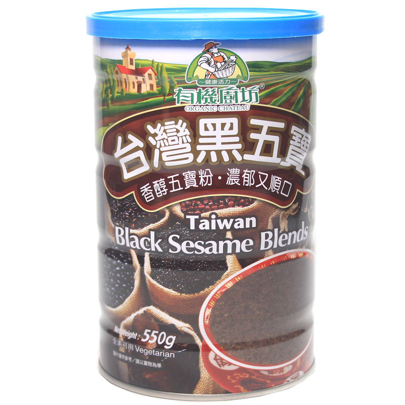 有机厨坊台湾杏仁茶黑五宝红薏仁山药粉小麦胚芽老少早餐代餐粉