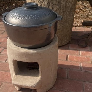手工泥炉柴火小土灶农家乐小院土灶家用柴火锅台砂锅炖鸡土菜馆