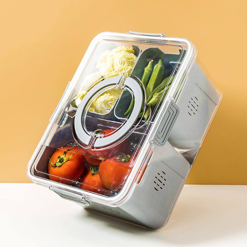 蔬菜水果保鲜盒储物篮冰箱带盖沥水分格家用密封厨房收纳盒商用