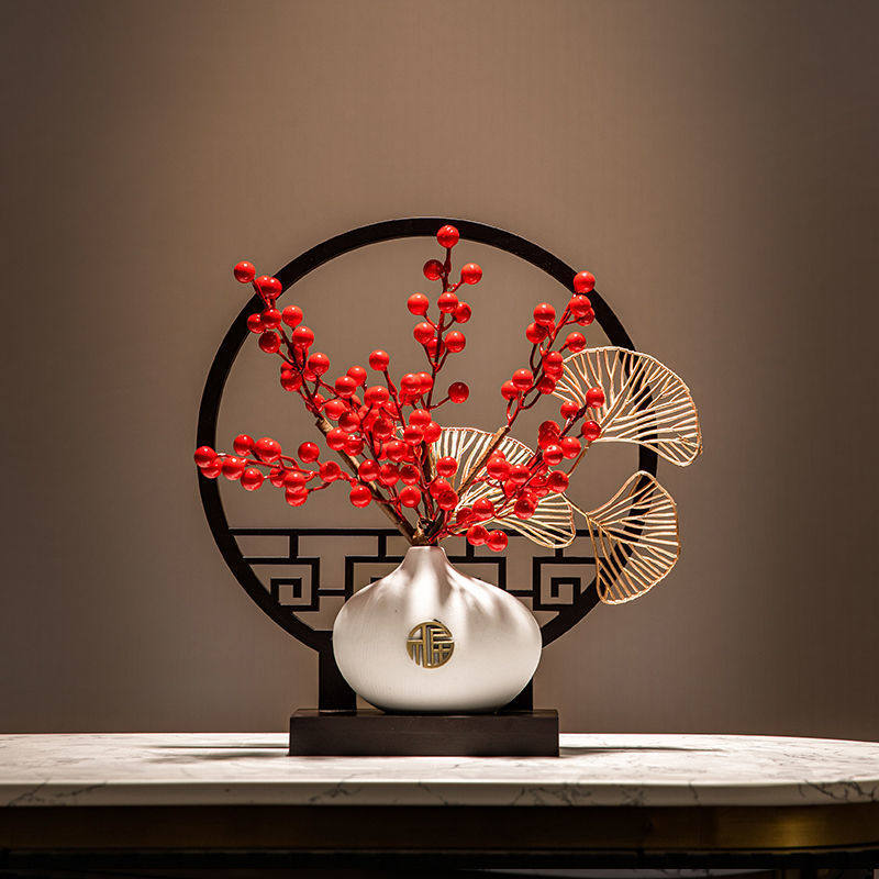 新中式禅意茶桌摆件客厅电视柜酒柜办公室古风玄关茶几家居装饰品