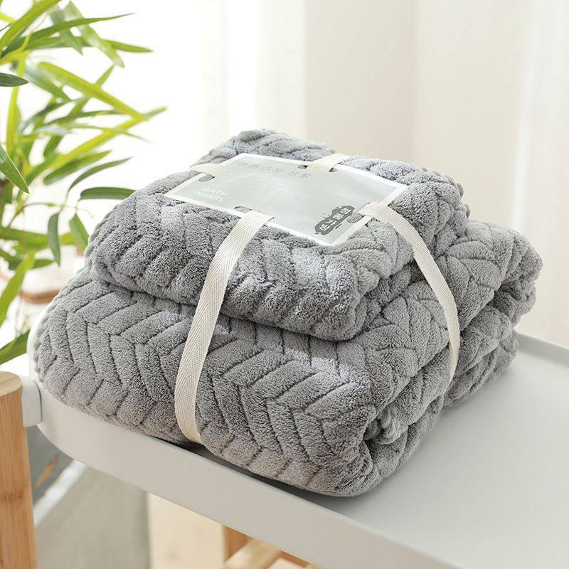 毛巾+浴巾二件套比纯棉吸水不掉毛速干男女洗澡擦脸组合套装,居家布艺,浴巾,淘宝优惠券,粉丝福利购,淘宝优惠卷