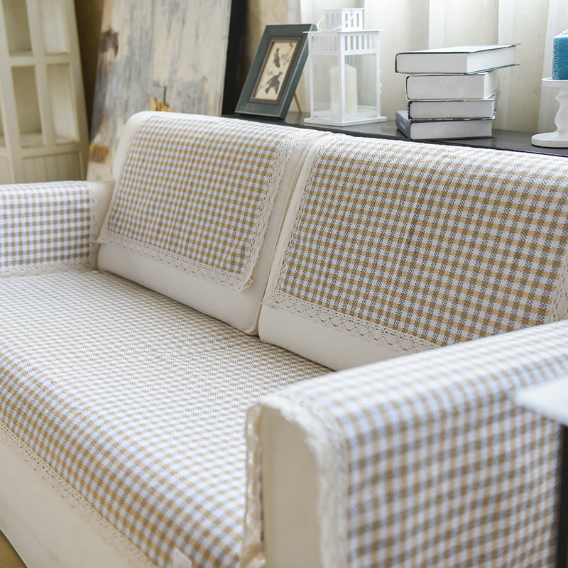 沙发垫四季全盖通用防滑布艺现代简约棉线沙发套罩靠背巾客厅盖巾