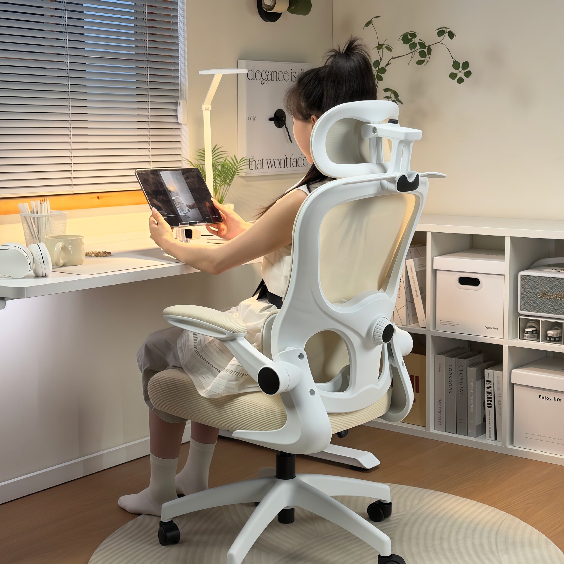 人体工学椅子久坐舒适学习女生家用靠背电脑椅宿舍电竞椅办公座椅