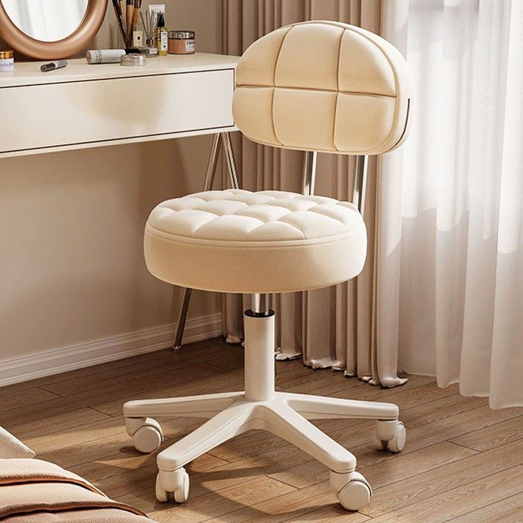 梳妆台椅子女生卧室化妆凳轻奢感家用圆凳子靠背美甲师椅,居家布艺,腰靠垫,淘宝优惠券,粉丝福利购,淘宝优惠卷