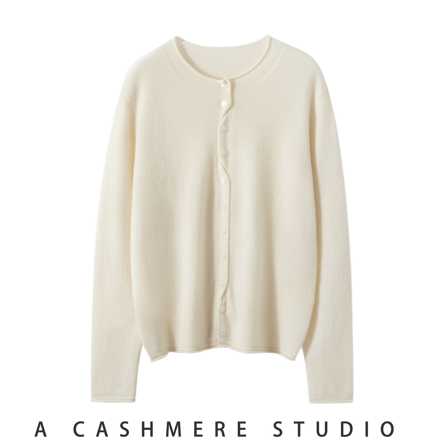 软糯舒适极简风100%山羊绒开衫女圆领纽扣针织外套百搭长袖上衣,女装/女士精品,羊绒衫,淘宝优惠券,粉丝福利购,淘宝优惠卷