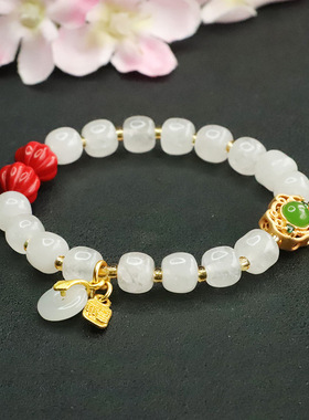 金丝玉手串朱砂手链宫廷风首饰新中式民族风手饰品情侣闺蜜礼物