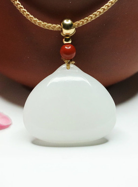 和田玉白玉吊坠随形饱满玉石珠宝首饰男女饰品礼物复古民族风