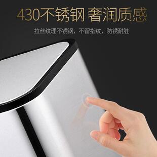 分类垃圾桶家用厨房上海干湿分离不锈钢大号脚踏客厅双桶带盖共用