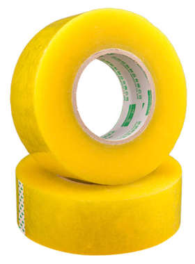 透明胶带大卷f快递打包封箱胶纸封口胶布通明宽厚高粘黄色整箱批