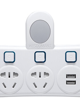 全铜二孔a插座USB转换器夜灯两项2脚转换器二脚转三脚一转多位插