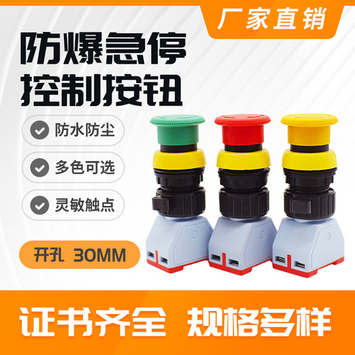 蘑菇头防爆急停开关自复自锁