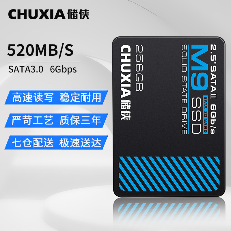 256G储侠SSD固态硬盘2.5sata3笔记本台式电脑升高速读写