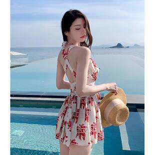 2025年新款 女士泡温泉游泳衣微胖遮肉大码 胖mm遮肚子女孩保守泳装