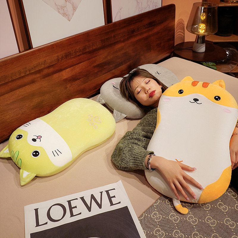 卡通记忆棉枕头枕芯猫肚枕超柔护颈椎助睡眠专用学生男女低枕头