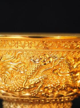 中国黄金国宝龙凤金碗献礼故宫百年999足金非遗工艺打造高端收藏