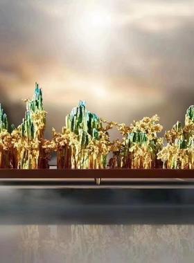 朱炳仁铜千里江山玄关新中式40厘米小款官方正品会员特价收藏礼物