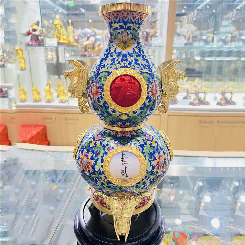 景泰蓝吉祥中国福禄尊典藏版家居摆件纯铜手工制作商务礼品收藏