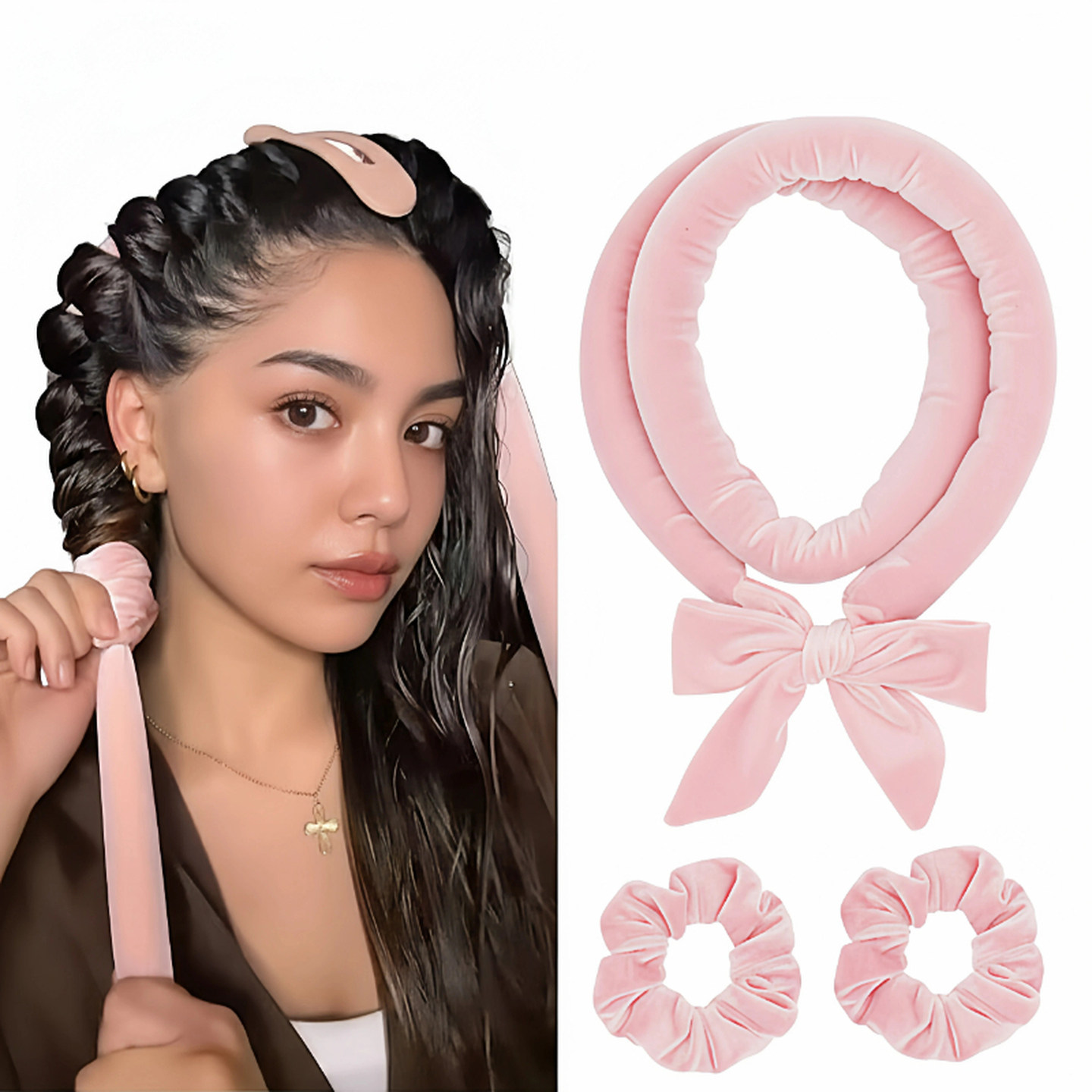 睡眠卷发棒懒人免烫无热儿童刘海卷发棒定型睡眠大波浪卷发器,家庭/个人清洁工具,盘发器,淘宝优惠券,粉丝福利购,淘宝优惠卷