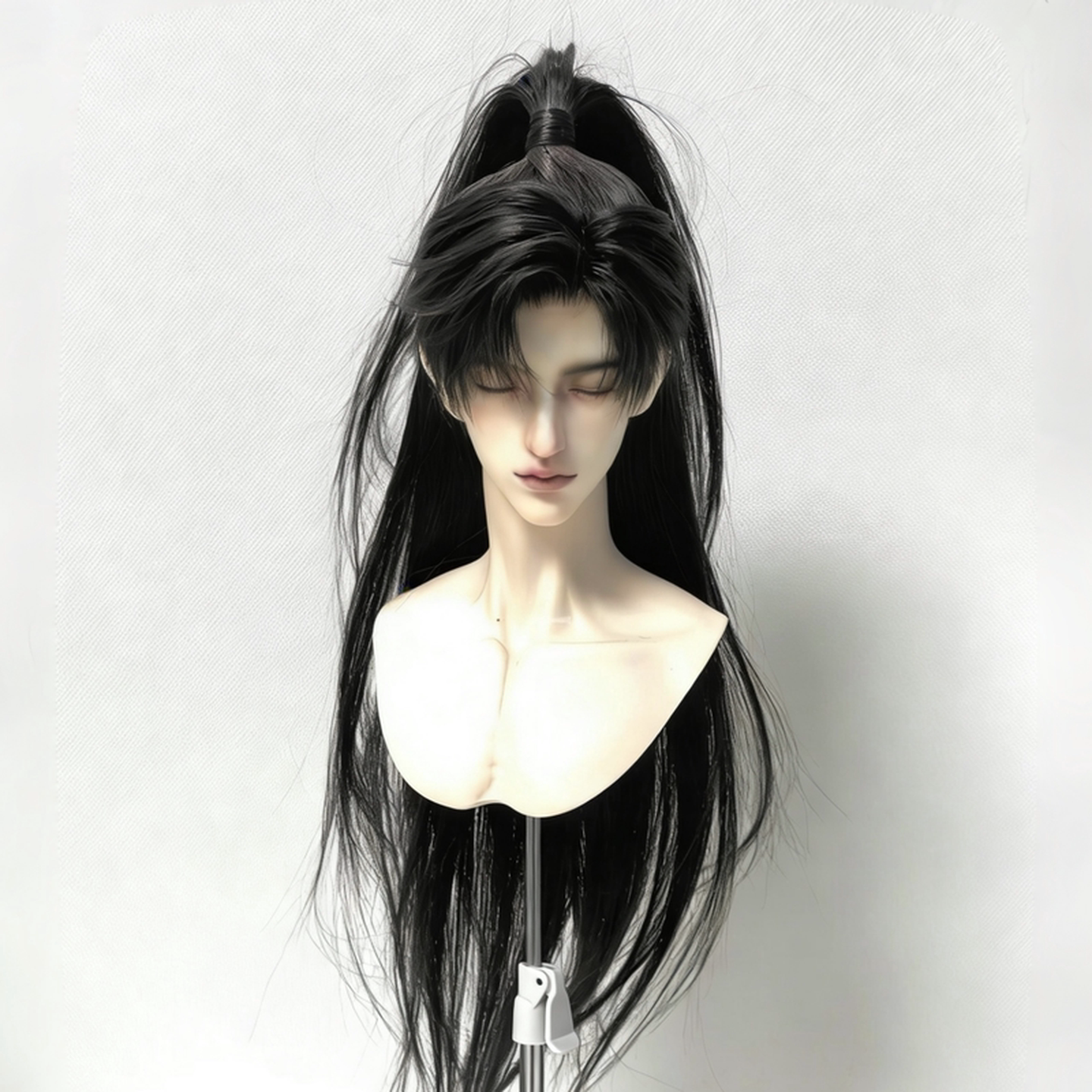 古风高马尾假发汉服假发抓夹卷发马尾古风COS造型中式马面裙发夹