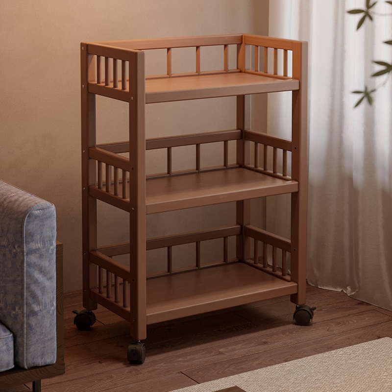 落地收纳置物架客厅多层储物柜简易落地移动家用杂物储物柜子