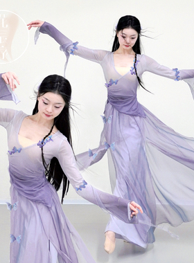 花辰序2025新款古典舞蹈服装女渐变纱衣中国舞仙气飘逸绝美演出服
