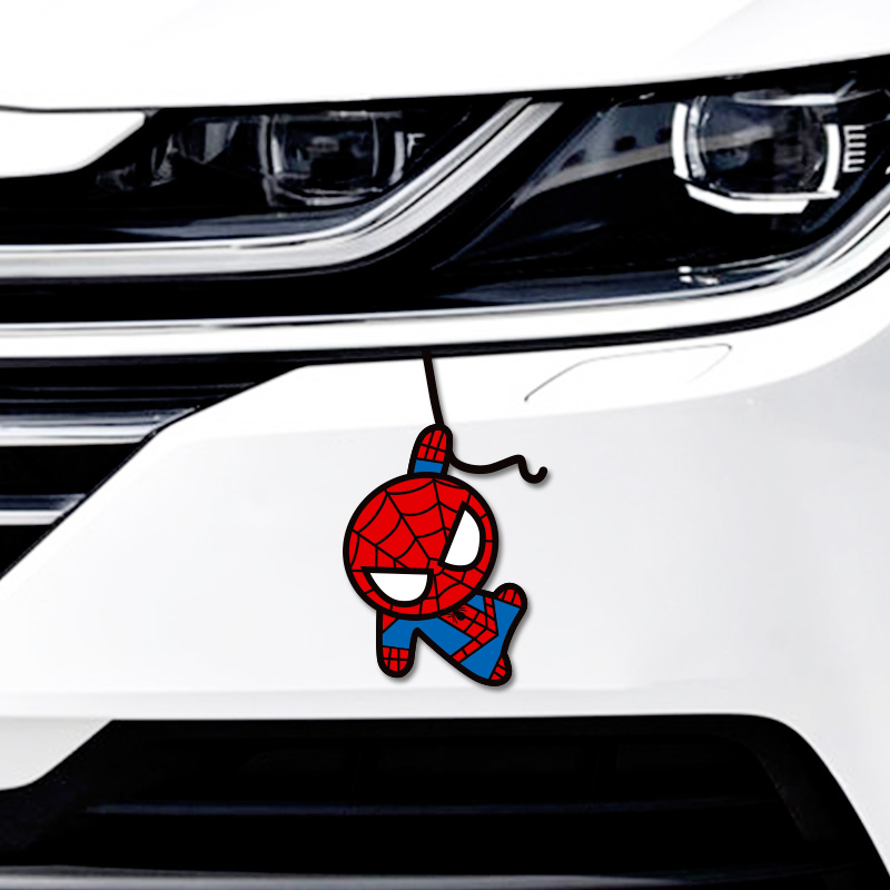 蜘蛛侠个性创意趣味划痕车贴