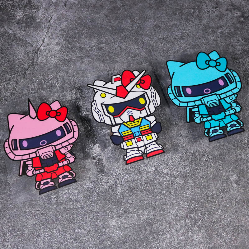 动漫Q版高达卡通联名KT元祖划痕遮挡车贴车窗贴纸电动车装饰贴画