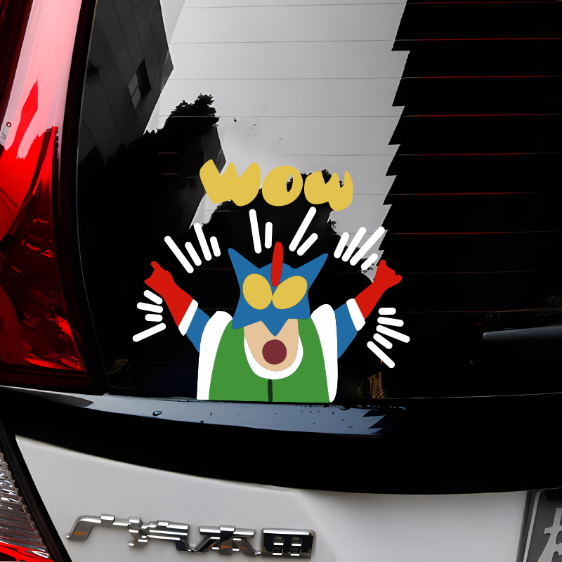 防水防晒材质咸蛋超人车贴