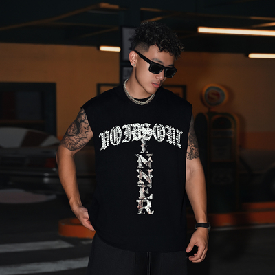 OOTC「罪人」背心夏季新款运动健身复古潮男上衣无袖T恤夏季新款