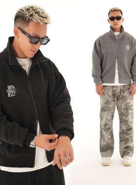 OOTC「果岭」蓄热米舒绒夹克外套冬季新款男装街头休闲宽松上衣