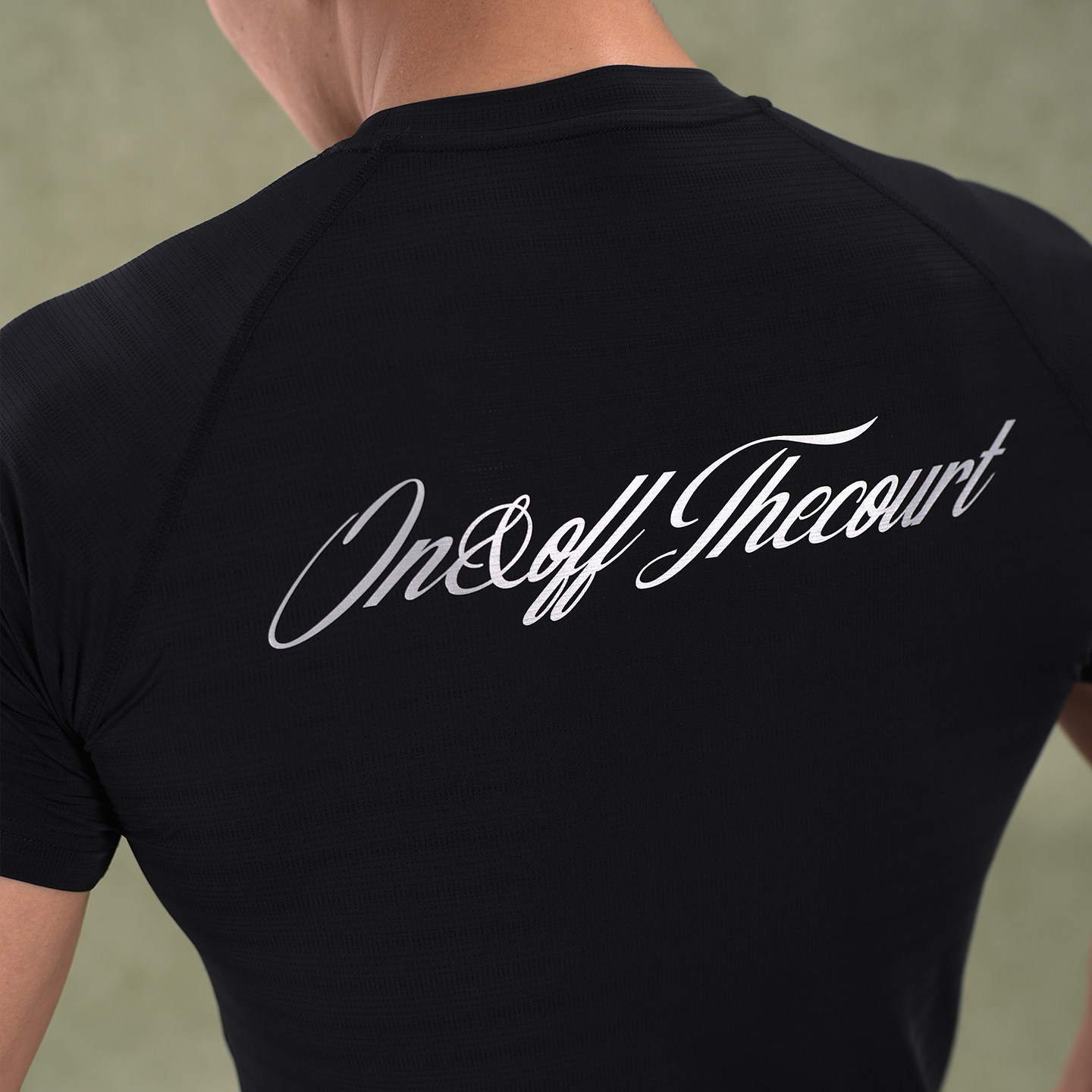 OOTC 美式复古反光印花紧身训练健身短袖T恤修身显身材上衣型男