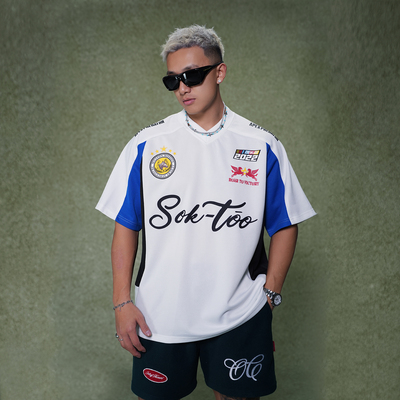 OOTC 美式复古街头运动休闲T恤网眼拼接赛车服26年夏季新款上衣男