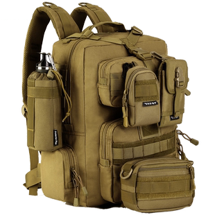 守护者登山包双肩男30L旅行防水大容量帆布战术徒步野营户外背包