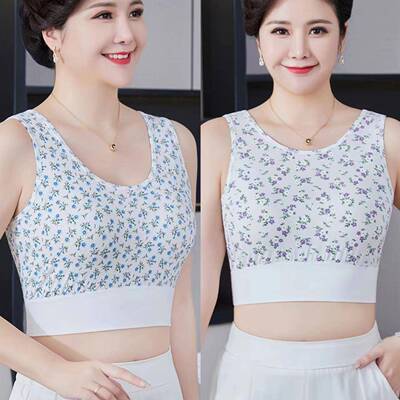 中老年女士内衣背心妈妈汗衫老人衫莫代尔打底吊带加大码无袖胸罩