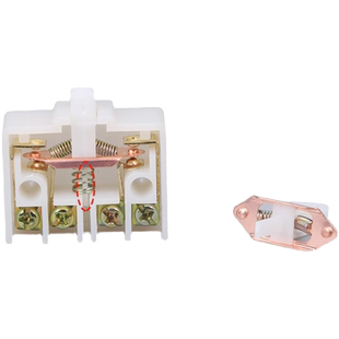 LX19K-B微动行程限位脚踏配件银触点芯子自复位开关芯子 一开一闭