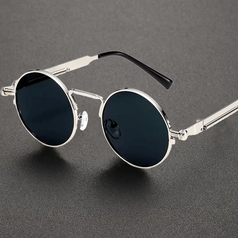 复古圆框墨镜男款大脸开车专用高级感痞帅防紫外线防强光太阳眼镜