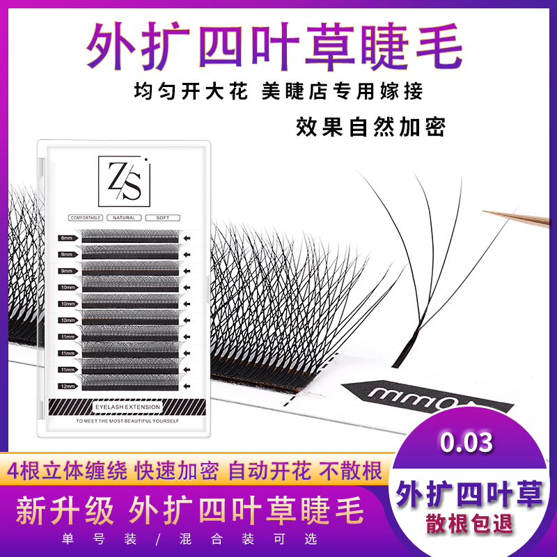 外扩四叶草大开花开花睫毛