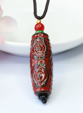 凤眼天珠玛瑙吊坠挂链藏式民族风饰品复古男女款饰品时尚潮流礼物