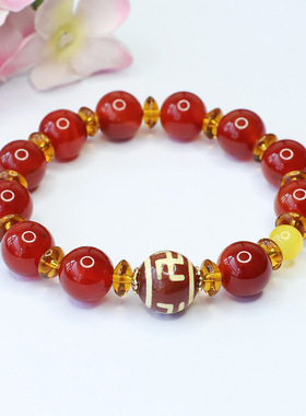 万字天珠玛瑙手串藏式民族风手链男女复古民族风饰品时尚个性礼物