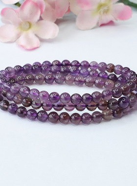 天然紫水晶手链紫色彩宝多圈手串项链女士款礼品气质文雅大气饰品