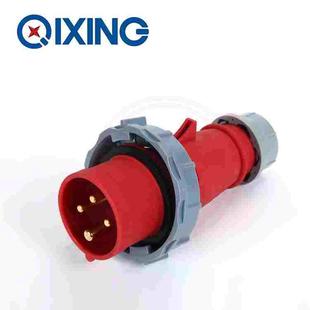 启星4芯16A工业插头QX282 正品 IP67防水工业插头公母对接插头380V