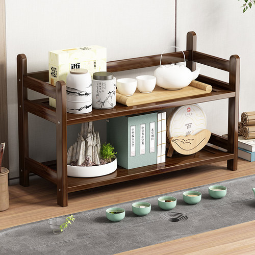 桌上茶具架多层桌面博古架茶叶架家用茶台收纳架小型茶桌置物架子