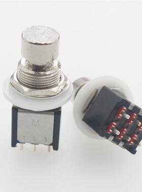 PBS-24-212SP 小6脚乐器效果器脚踏开关按钮开关 M不带锁PC脚钉