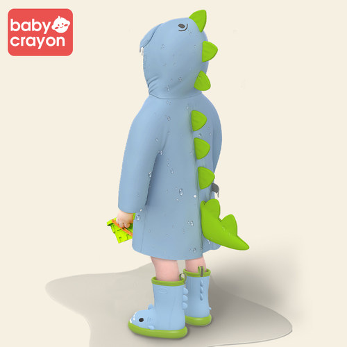 babycrayon儿童雨衣雨靴小鲨雨