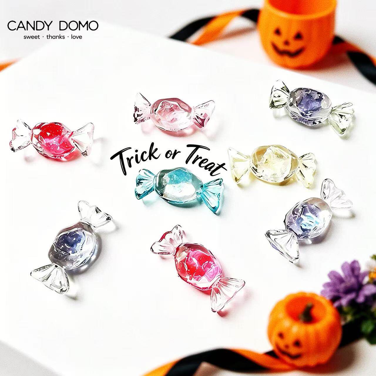 CANDYDOMO创意手工宝石扭扭糖水果味独立包装万圣节日礼物