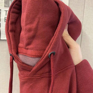 宽松美式 薄款 懒惰加绒套头外套秋冬 2025新款 纯棉连帽卫衣女春秋季