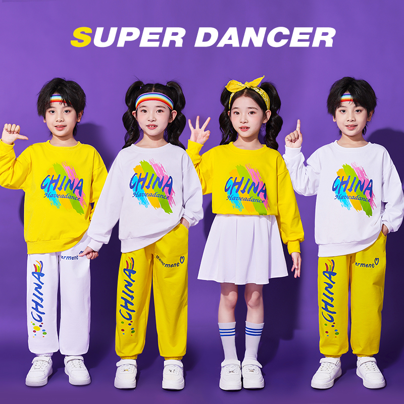 儿童啦啦队演出服小学生运动会服装表演服