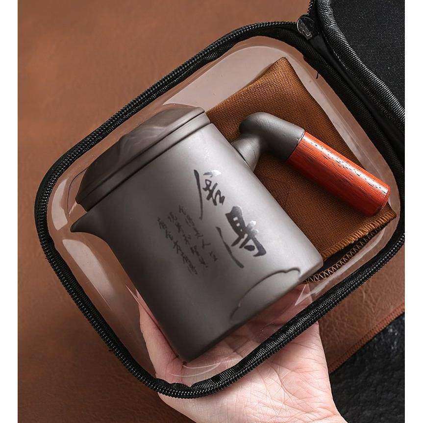 紫砂旅行茶具茶杯茶壶小套组个人办公泡茶家用户外便携包快客水杯,餐饮具,旅行茶具,淘宝优惠券,粉丝福利购,淘宝优惠卷