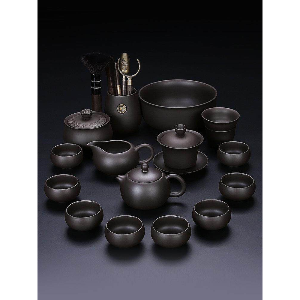 紫砂功夫茶具黑泥西施茶壶茶杯整套喝茶中式高档礼盒送礼茶具套装,餐饮具,整套茶具,淘宝优惠券,粉丝福利购,淘宝优惠卷